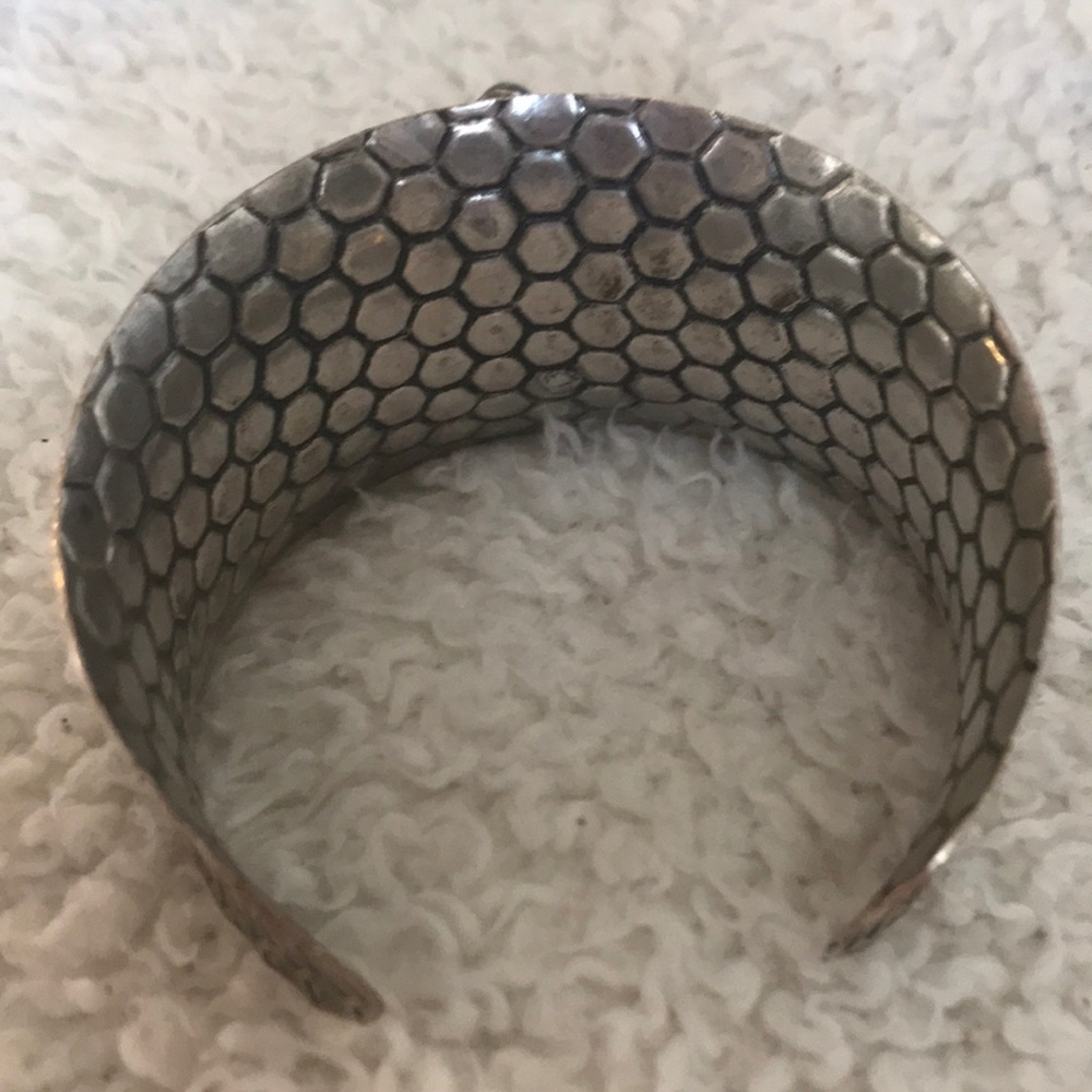 VINTAGE BRACELET COLOR SILVER AND AQUAMARINE - Picture 3 of 4